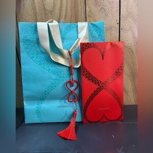 Tiffany & Co Gift Bag + Charm Tassel & 8 Envelopes | Luxury Packaging Set